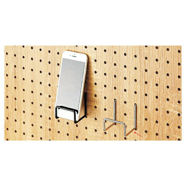 有孔パネルワイドフック W5.4cm5本組 クローム 61-544-78-1【店舗什器 パネル什器 有孔ボード・有孔パネル 有孔パネル用ワイドフック】【ECJ】