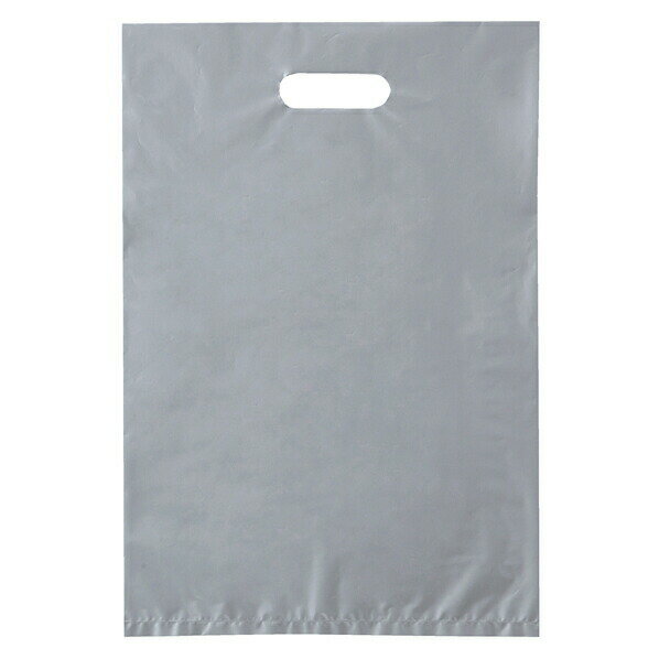 ポリ袋ハード型 シルバー 40×50cm 50枚 61-782-20-3【ラッピング用品 レジ袋・ポリ袋 スクエアバッグ（無地） ポリ袋ハード型 カラー シルバー】【ECJ】