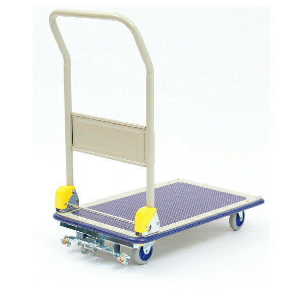 折りたたみ式静音スチール製台車 150kg ブレーキ付き 61-551-21-2【店舗運営用品 在庫場用品 台車・カ..