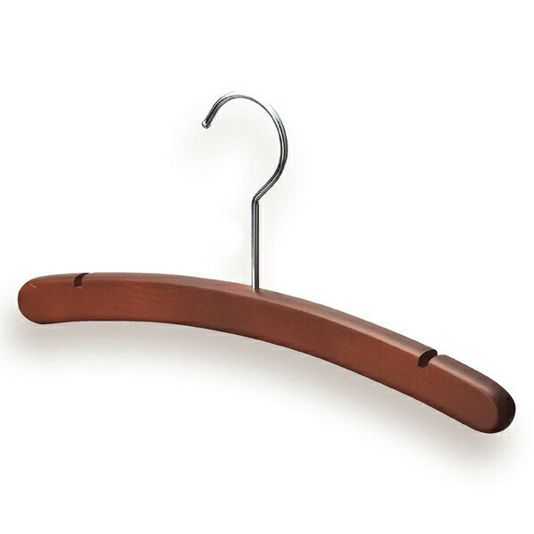 子供用木製ハンガー平型 ナチュラル×Cr 10本 W32cm肩厚1.5cm 61-555-12-1【ECJ】