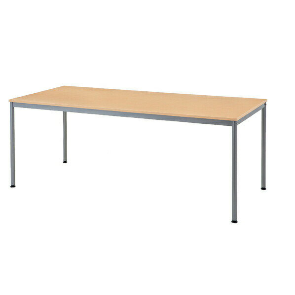 ミーティングテーブルW180×D80cm ナチュラル 61-554-89-4【オフィス家具 会議用テーブル 会議用テーブ..