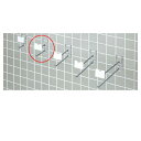 ネット用2段フック10cm200本組クローム 61-427-19-7【店舗什器 ネット什器 ネット用フック ネット用2段フック】【ECJ】