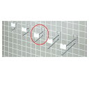 ネット用2段フック15cm200本組クローム 61-427-19-8【店舗什器 ネット什器 ネット用フック ネット用2段フック】【ECJ】
