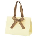手提げ紙袋ノブレス クリーム S 10枚 18×10×13cm 61-431-35-3【ラッピング用品 ラッピングシリーズ バレンタイン・イースター・入学 手提...