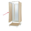 防炎レール用カーテンベージュ2枚W150×H170 cm 61-752-55-4【店舗什器 フィッティングルーム 簡易型フィッティングルーム 折りたたみ式フィッ...