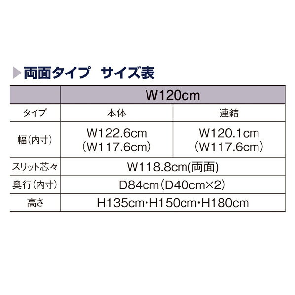 SR120強化型両面本体ホワイト H180cm 61-421-85-3【システム什器 SF強化型 本体 SF強化型 両面 W120cmタイプ 本体 ホワイト】【ECJ】 3
