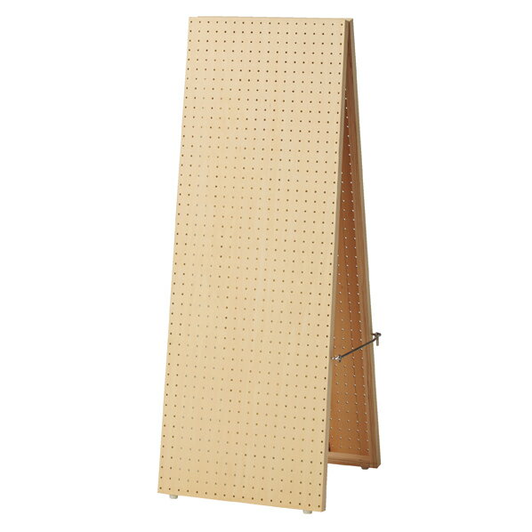 A型有孔パネルスタンド W45×H120cm シナ クリア塗装 【 店舗什器 パネル什器 有孔ボード・有孔パネル A型両面有孔パネルスタンド シナクリア有孔ボード 】【ECJ】