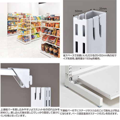 【まとめ買い10個セット品】 BR50片面 W90cmタイプ ブラック オープンタイプ 本体 H180cm 61-421-97-3【メーカー直送/代金引換決済不可】【店舗什器 パネル 壁面 店舗備品 仕切 棚】【ECJ】 3