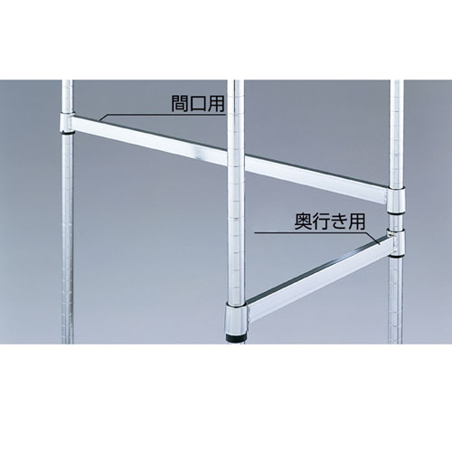 ワイヤーラック 角バー 間口90.7cm用 61-65-14-4【シリーズ什器 ワイヤーラック・スチールラック 丸バー・角バー・コの字バー ワイヤーラック 角バースチールラック】店舗什器 ディスプレー マネキン 装飾品 販促用品 ハンガー ラッピング】【ECJ】