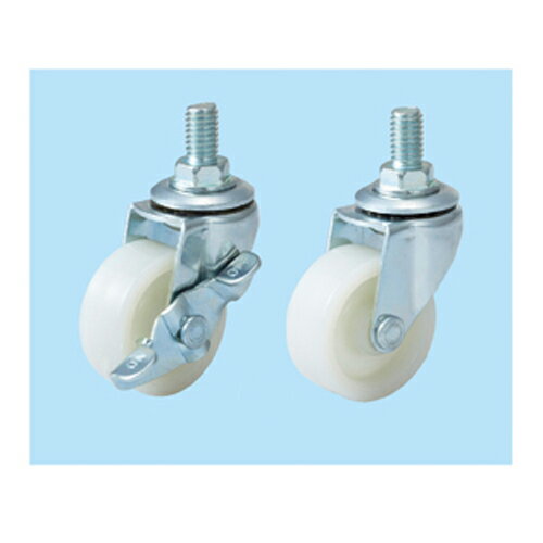 【まとめ買い10個セット品】 キャスターセット 直径4cm 単輪キャスター ナチュラル 61-100-8-4【店舗什器 パネル 壁面 店舗備品 仕切 棚】【ECJ】