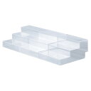 【まとめ買い10個セット品】スライド式ディスプレー クリア 3段 61-169-19-2【店舗什器 パネル 壁面 小物 ディスプレー 店舗備品】【ECJ】