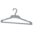 【まとめ買い10個セット品】プラスチック製 ハンガー グレーW42.5 10本 61-196-3-2【 演出・ディスプレイ用品 プラスチックハンガー モノトーン...