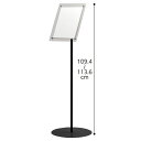 【まとめ買い10個セット品】ネオクールメディアスタンド A4用 ブラック 61-225-5-3【 サイン・掲示用品 インフォメーションスタンド インフォメーショ...