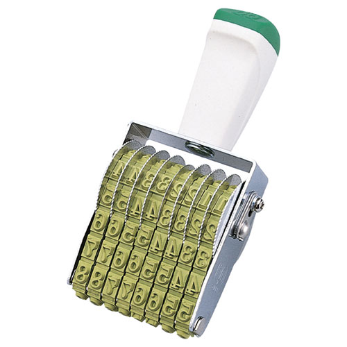 6連明朝回転印 4号(ゴム幅23mm) 61-244-9-4【販促用品 値付け用品 ラベラー・回転印 回転印】【販促用品 値付け 値札 価格 広告 セール 店頭...