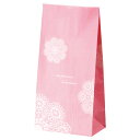 【まとめ買い10個セット品】 レースィ 角底紙袋 S ピンク 100枚 61-261-12-3【店舗備品 店舗インテリア 店舗改装】【ECJ】