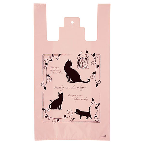 エレガントキャット レジ袋 30×55(39)×横マチ15 100枚 61-430-82-3【店舗什器 小物 ディスプレー ギフト ラッピング 包装紙 袋 消耗...