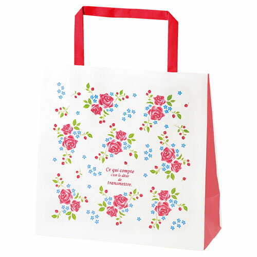 【まとめ買い10個セット品】ローズガーデン 手提げ紙袋 18×8×18 50枚 61-267-13-1【店舗備品 包装紙 ラッピング 袋 ディスプレー店舗】【E...