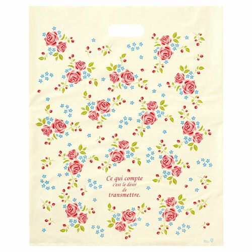 【まとめ買い10個セット品】ローズガーデン ポリバッグ 40×50 50枚 61-267-9-3【店舗備品 包装紙 ラッピング 袋 ディスプレー店舗】【ECJ】
