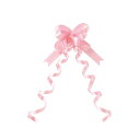 【まとめ買い10個セット品】バスケットボウ 13mm幅 ピンク 50個 61-431-89-3【店舗備品 包装紙 ラッピング 袋 ディスプレー店舗】【ECJ】