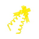 【まとめ買い10個セット品】エレガンスボウ 13mm幅 イエロー 100個 61-274-5-1【店舗什器 小物 ディスプレー ギフト ラッピング 包装紙 袋 ...