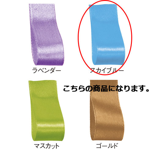 サテンリボン スカイブルー 10mm 幅×30m 61-800-69-41【ラッピング用品 リボン・タイ リボン サテンリボン ギフト/ラッピング用品】【ラッピ...