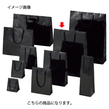 手提げ紙袋 ブライトバッグ クロ 33×10×45cm 10枚【 ラッピング用品 ラッピングシリーズ バレンタイン・イースター・入学 ブライトバッグ ブラックシモジマ 紙袋 ツヤ有り 黒 】【ECJ】