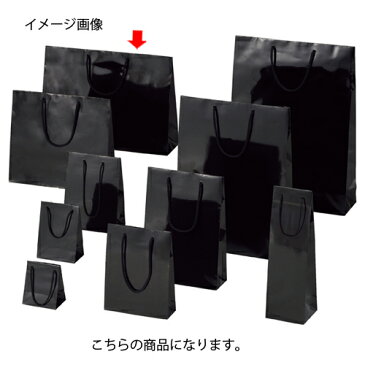 手提げ紙袋 ブライトバッグ クロ 45×12×33cm 10枚【 ラッピング用品 ラッピングシリーズ バレンタイン・イースター・入学 ブライトバッグ ブラックシモジマ 紙袋 ツヤ有り 黒 】【ECJ】