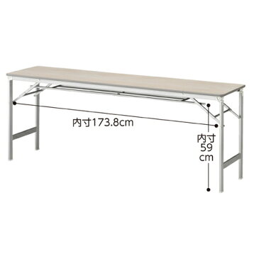 軽量アルミ脚 折りたたみテーブル ナチュラルオーク 【メーカー直送/代金引換決済不可】【店舗備品 店舗インテリア 店舗改装】【ECJ】