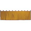 【まとめ買い10個セット品】無地のれん(5巾) からし 61-397-11-5【店舗什器 小物 ディスプレー POP ポスター 消耗品 店舗備品】【ECJ】