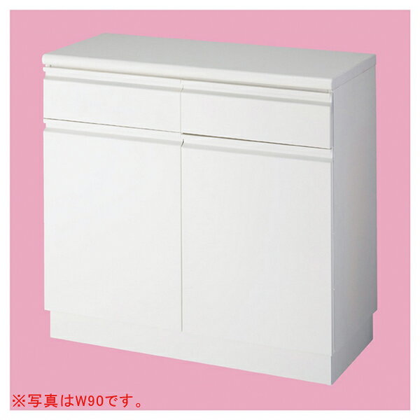 【まとめ買い10個セット品】スチール製収納BOXハイタイプ／カウンターW120 ホワイト 抽斗&扉&台輪タイプ【ECJ】