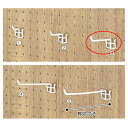 有孔パネル用フック(直径4mm)ホワイトL10cm 61-653-93-3【ECJ】