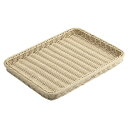 PP製バスケット H3cm ナチュラル 1個 61-778-53-1【ECJ】