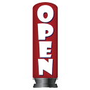 【旧商品】エア看板スリム型 OPEN赤 H200cm(本体+バルーン)一式セット 61-528-90-1【ECJ】