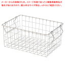 【まとめ買い10個セット品】スタッキングワイヤーバスケット ホワイト W37×D26×H18cm 61-778-41-4【ECJ】
