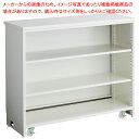 スチール製キャスター付きスリムカウンター 棚板タイプ W120cm 61-779-58-2【ECJ】