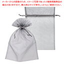 【まとめ買い10個セット品】オーガンジー巾着 グレー LL 10枚 25×35(25)cm 61-800-46-5【ECJ】