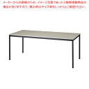 ミーティングテーブルW180*D80cmBKホワイトウッド 61-801-18-3【ECJ】