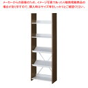 【まとめ買い10個セット品】可動棚オープンラック5段 W60cm ブラウン 1台 61-801-67-2【ECJ】