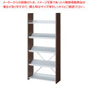 可動棚オープンラック5段 W80cm ブラウン 1台 61-801-67-3【ECJ】