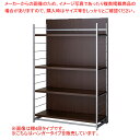間仕切りラックミラー無ハンガーW120cmブラウン 1台 61-801-70-3【ECJ】