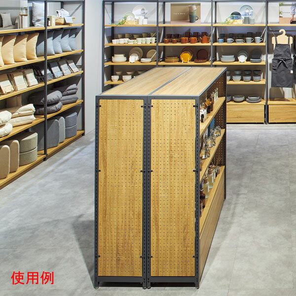 サイド有孔パネル D40cmタイプ ラスティック柄 ラテラル・ロコ用H135cm 61-809-8-1【ECJ】