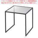 【まとめ買い10個セット品】スチール脚コの字ディスプレイ ブラック30cm角 61-810-27-2【ECJ】