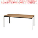 ミーティングテーブル ブラックフレーム ラスティック柄天板幅180cm 61-812-84-3【ECJ】