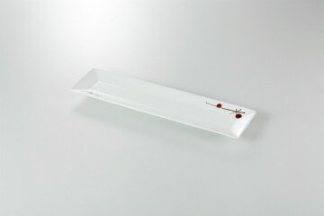 和食器 紅玉 尺細長皿 37K159-04 まごころ第37集 【キャンセル/返品不可】【ECJ】