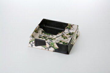 和食器 黒織部草紋(玉山窯) 角鉢 37K027-19 まごころ第37集 【キャンセル/返品不可】【ECJ】