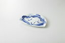 和食器 藍とじめ 半月仕切皿 37K207-14 まごころ第37集 【キャンセル/返品不可】【ECJ】