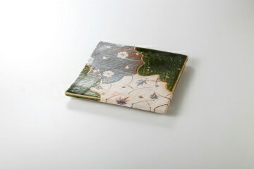 和食器 織部春秋(玉山窯) 角皿(大) 37K026-16 まごころ第37集 【キャンセル/返品不可】【ECJ】