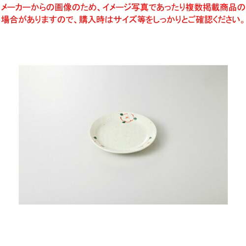 和食器 雪粉引赤絵花 4.0丸皿 37E220-23 まごころ第37集 【キャンセル/返品不可】【ECJ】