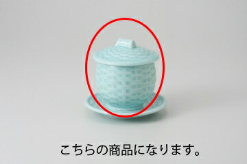 【まとめ買い10個セット品】和食器 青地カゴメ むし碗 37K289-27 まごころ第37集 【キャンセル/返品不可】【ECJ】 2