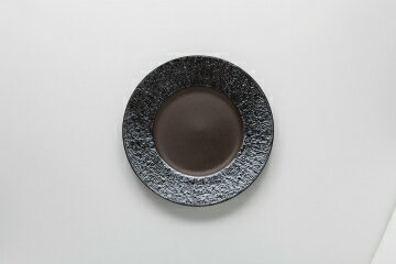 【まとめ買い10個セット品】和食器 炭化虹彩 リム丸皿(中) 37K367-02 まごころ第37集 【キャンセル/返品不可】【ECJ】